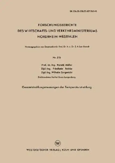 Cover of Gesamtstrahlungsmessungen Der Temperaturstrahlung