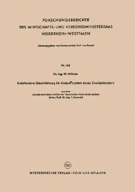 Cover of Instationäre Gasströmung Im Auspuffsystem Eines Zweitaktmotors