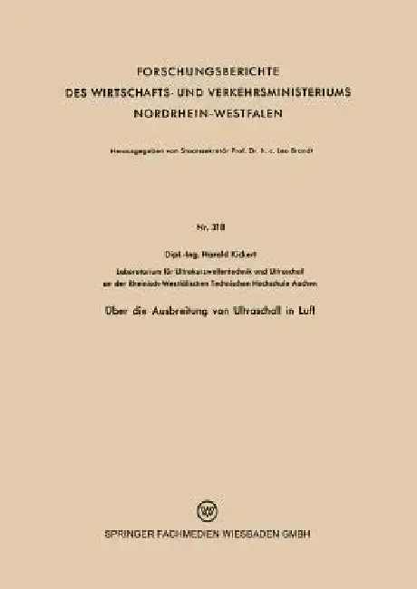 Cover of Über Die Ausbreitung Von Ultraschall in Luft