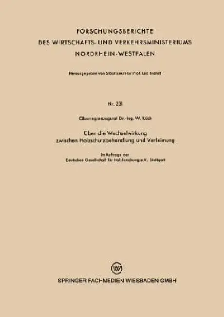 Cover of Über Die Wechselwirkung Zwischen Holzschutzbehandlung Und Verleimung