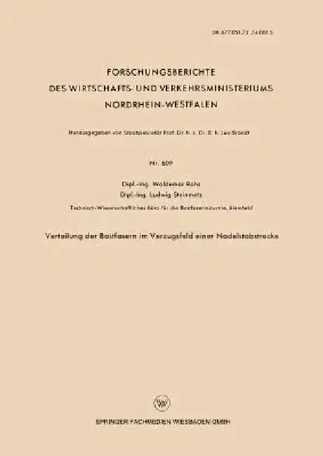 Cover of Verteilung Der Bastfasern Im Verzugsfeld Einer Nadelstabstrecke