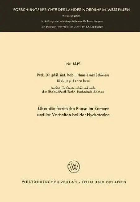 Cover of Über Die Ferritische Phase Im Zement Und Ihr Verhalten Bei Der Hydratation