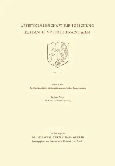 Cover of Zur Problematik Der Wirtschaftswissenschaftlichen Raumforschung / Städtebau Und Landesplanung