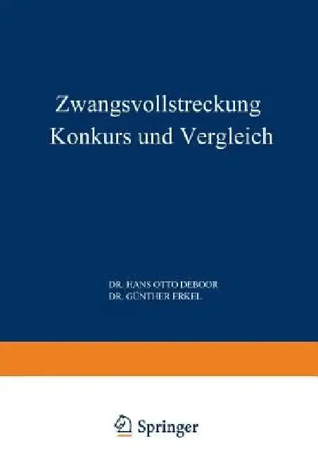 Cover of Zwangsvollstreckung Konkurs Und Vergleich