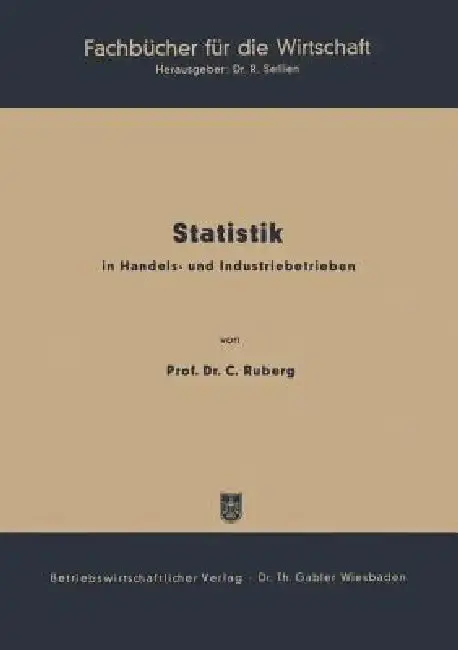 Cover of Statistik in Handels- Und Industriebetrieben