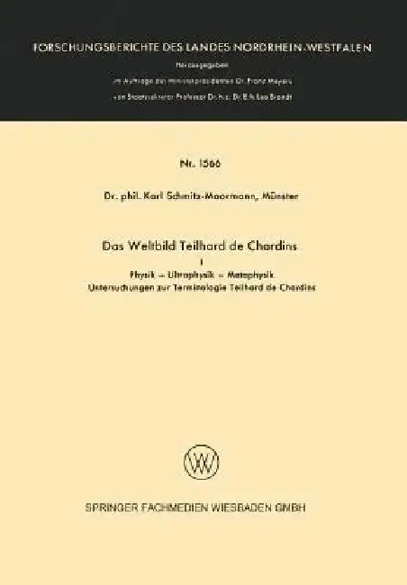 Cover of Das Weltbild Teilhard de Chardins