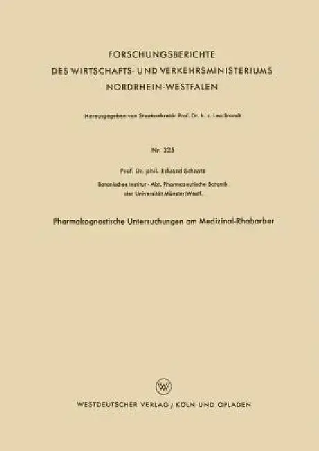 Cover of Pharmakognostische Untersuchungen Am Medizinal-Rhabarber