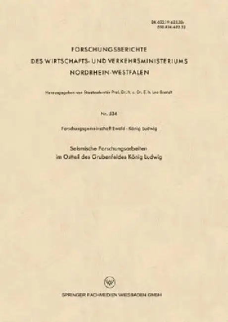 Cover of Seismische Forschungsarbeiten Im Ostteil Des Grubenfeldes König Ludwig