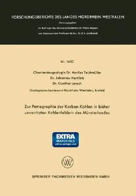 Cover of Zur Petrographie Der Karbon-Kohlen in Bisher Unverritzten Kohlenfeldern Des Münsterlandes