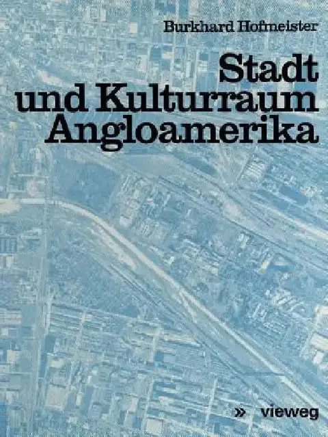 Cover of Stadt Und Kulturraum Angloamerika