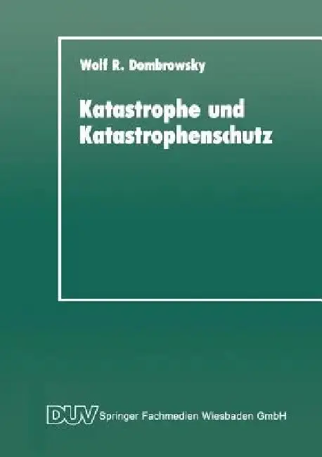 Cover of Katastrophe Und Katastrophenschutz