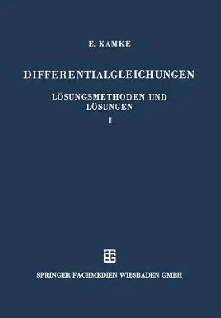 Cover of Differentialgleichungen Lösungsmethoden Und Lösungen