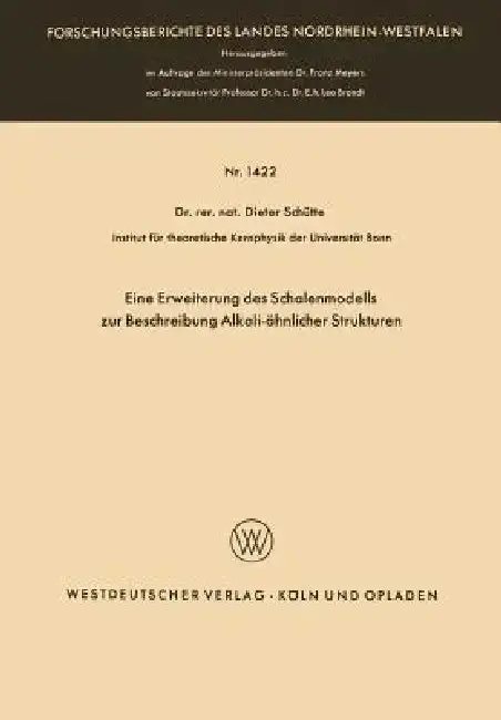 Cover of Eine Erweiterung Des Schalenmodells Zur Beschreibung Alkali-Ähnlicher Strukturen