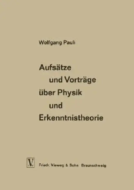 Cover of Aufsätze Und Vorträge Über Physik Und Erkenntnistheorie