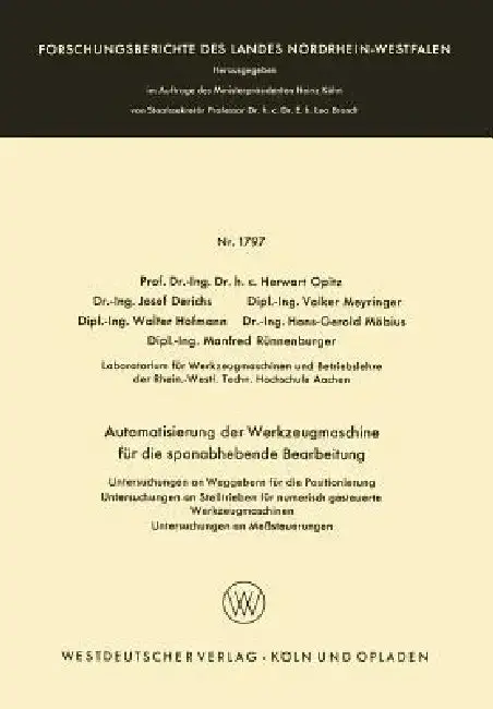 Cover of Automatisierung Der Werkzeugmaschine Für Die Spanabhebende Bearbeitung