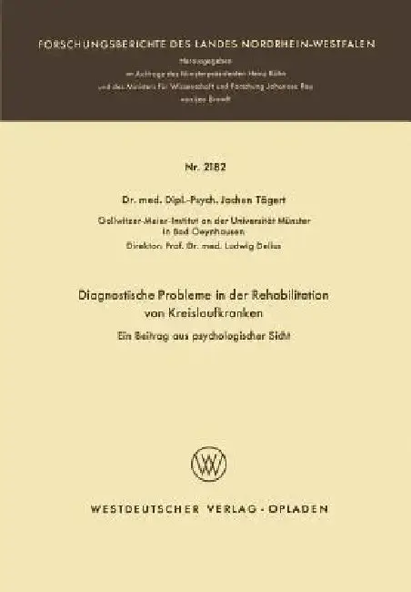 Cover of Diagnostische Probleme in Der Rehabilitation Von Kreislaufkranken