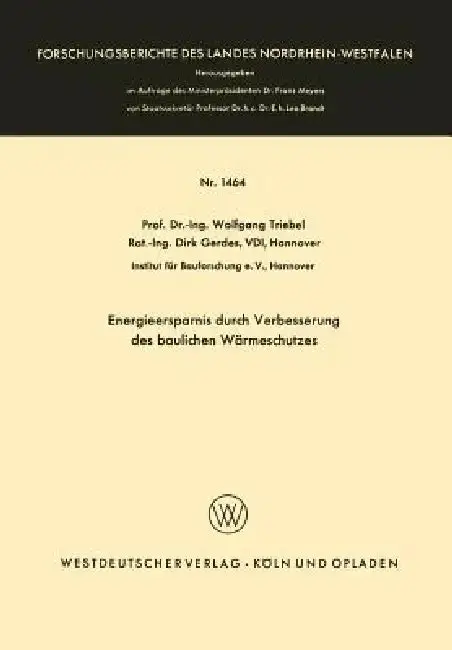 Cover of Energieersparnis Durch Verbesserung Des Baulichen Wärmeschutzes