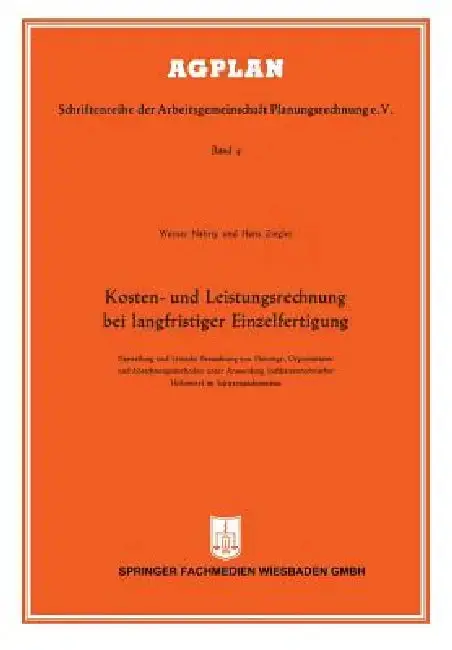Cover of Kosten- Und Leistungsrechnung Bei Langfristiger Einzelfertigung