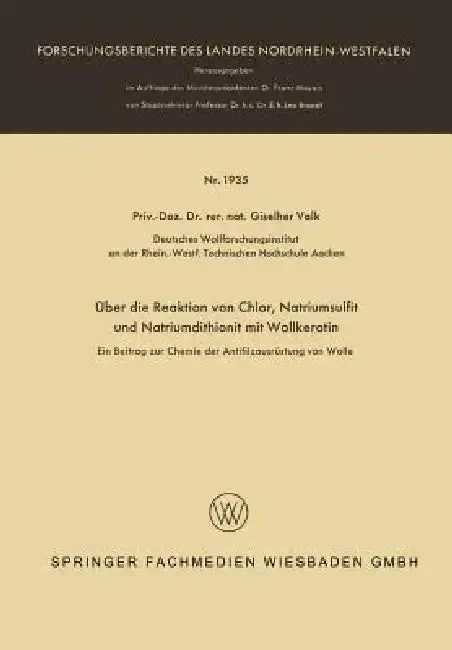 Cover of Über Die Reaktion Von Chlor, Natriumsulfit Und Natriumdithionit Mit Wollkeratin