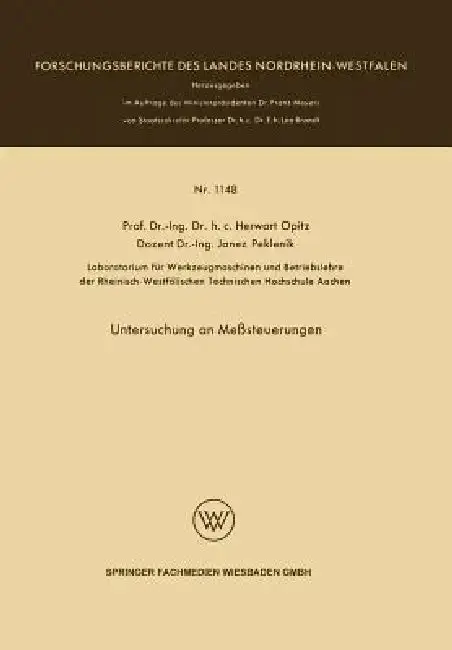 Cover of Untersuchung an Meßsteuerungen