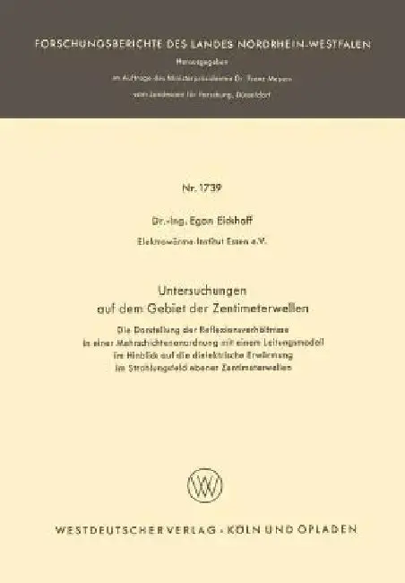 Cover of Untersuchungen Auf Dem Gebiet Der Zentimeterwellen