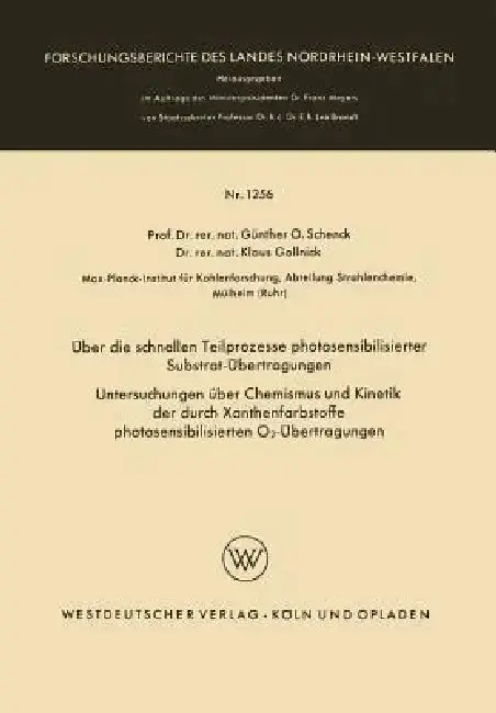 Cover of Über Die Schnellen Teilprozesse Photosensibilisierter Substrat-Übertragungen