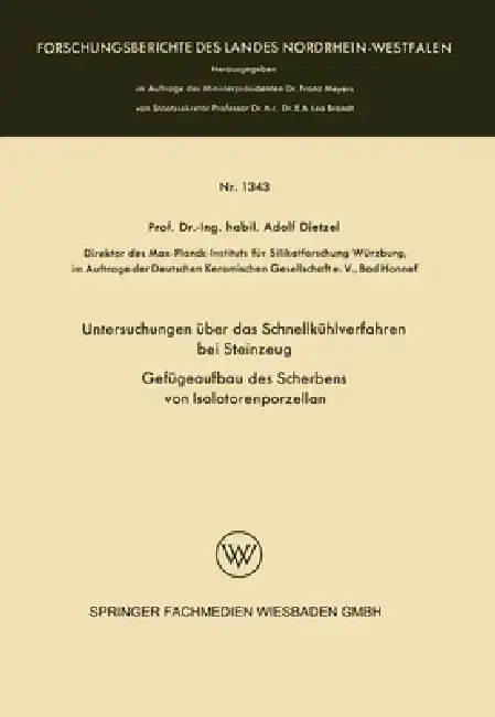 Cover of Untersuchungen über das Schnellkühlverfahren bei Steinzeug