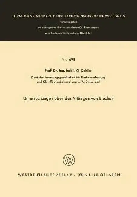 Cover of Untersuchungen Über Das V-Biegen Von Blechen