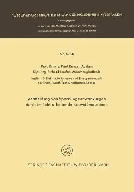 Cover of Vermeidung Von Spannungsschwankungen Durch Im Takt Arbeitende Schweißmaschinen