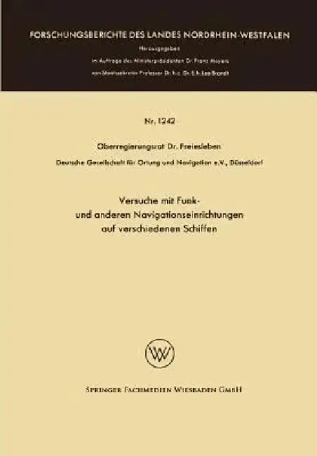 Cover of Versuche Mit Funk- Und Anderen Navigationseinrichtungen Auf Verschiedenen Schiffen