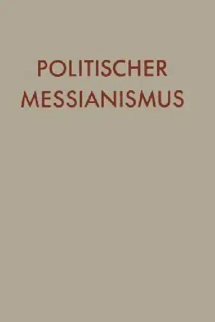 Cover of Politischer Messianismus
