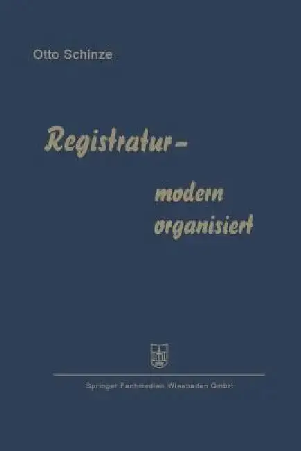 Cover of Registratur -- Modern Organisiert