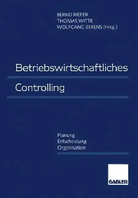 Cover of Betriebswirtschaftliches Controlling