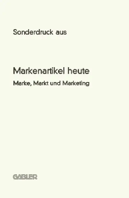 Cover of Werbung und Marke