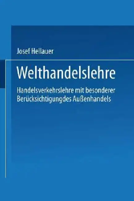 Cover of Welthandelslehre