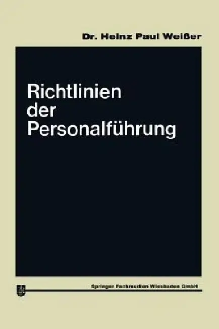 Cover of Richtlinien Der Personalführung