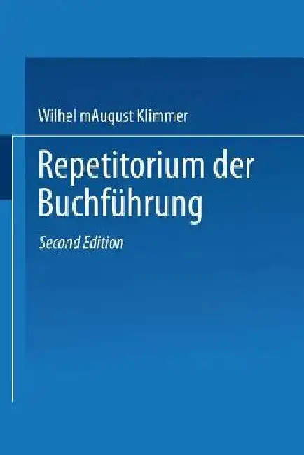 Cover of Repetitorium Der Buchführung