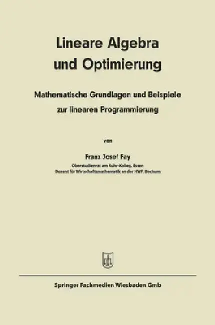 Cover of Lineare Algebra und lineare Optimierung