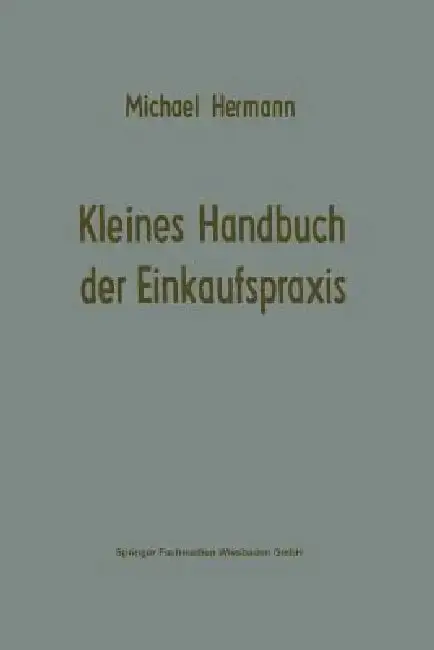Cover of Kleines Handbuch Der Einkaufspraxis