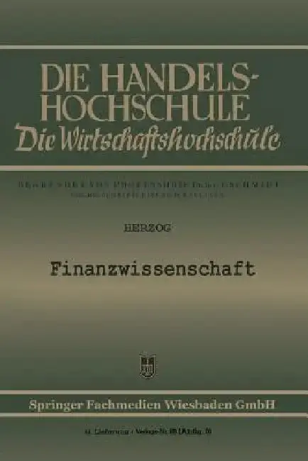 Cover of Finanzwissenschaft