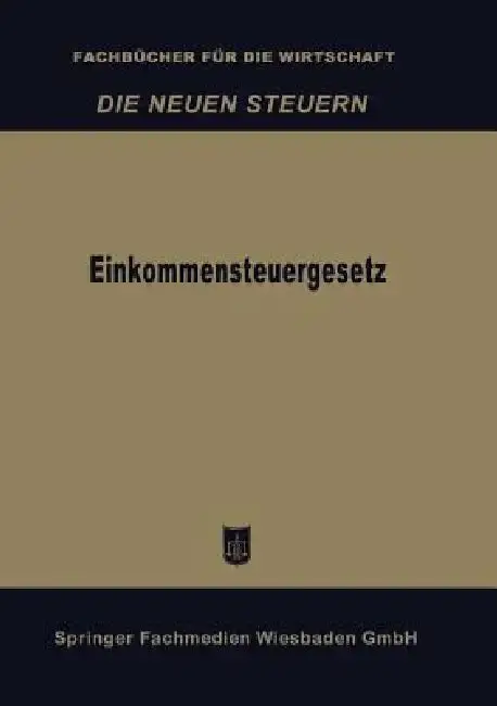 Cover of Einkommensteuergesetz