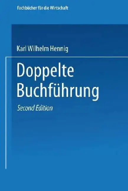 Cover of Doppelte Buchführung