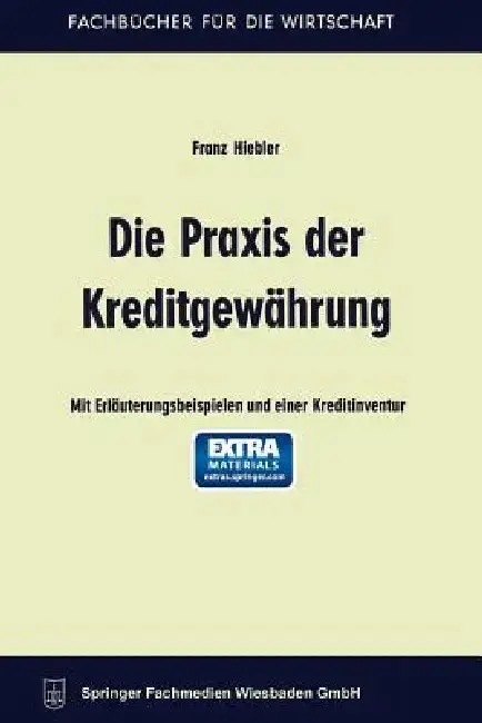 Cover of Die PRAXIS Der Kreditgewährung