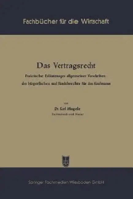 Cover of Das Vertragsrecht