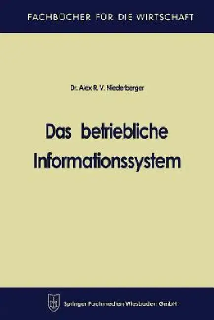 Cover of Das Betriebliche Informationssystem