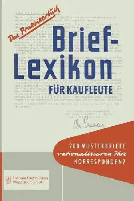 Cover of Brief-Lexikon Für Kaufleute