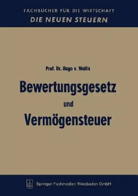 Cover of Bewertungsgesetz Und Vermögensteuer