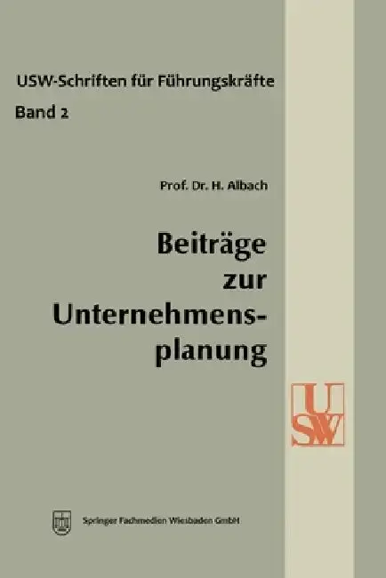 Cover of Beiträge zur Unternehmensplanung