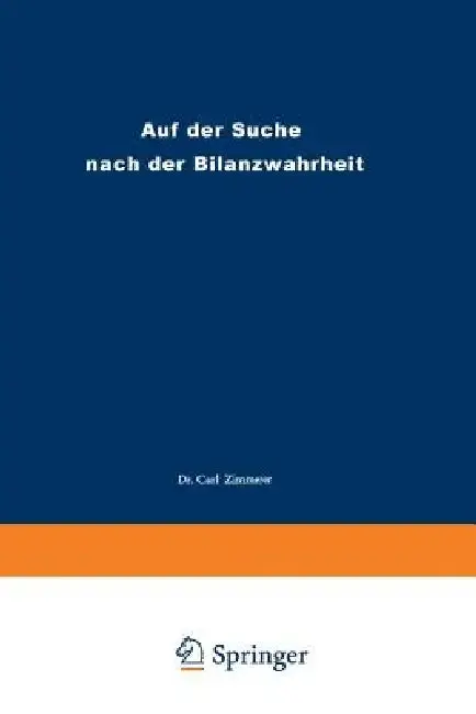 Cover of Auf Der Suche Nach Der Bilanzwahrheit