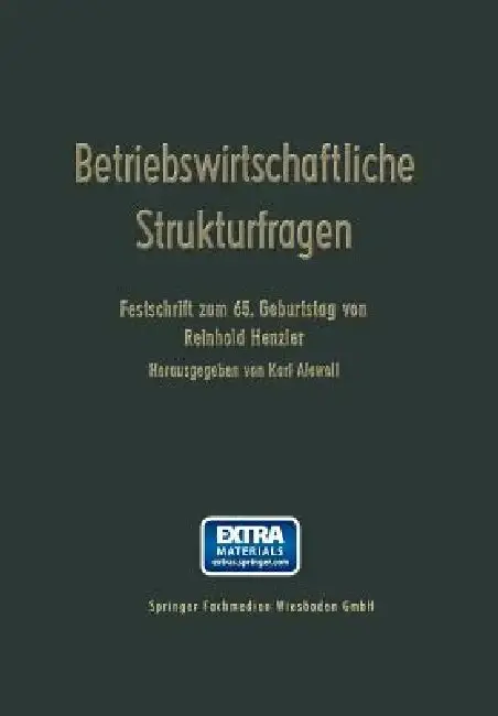 Cover of Betriebswirtschaftliche Strukturfragen